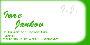 imre jankov business card